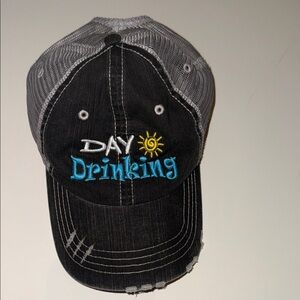 Black and Gray 'Day Drinking' Cap